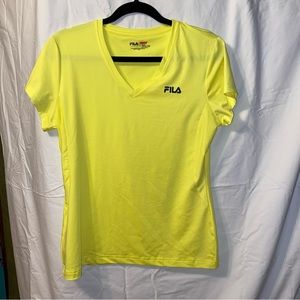 FILA yellow workout shirt